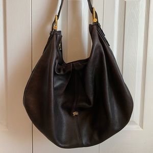 Authentic leather Burberry large hobo purse